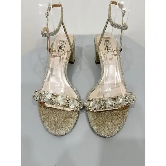 Badgley Mischka Tanessa Block Low Heel Sandals - Picture 6 of 9